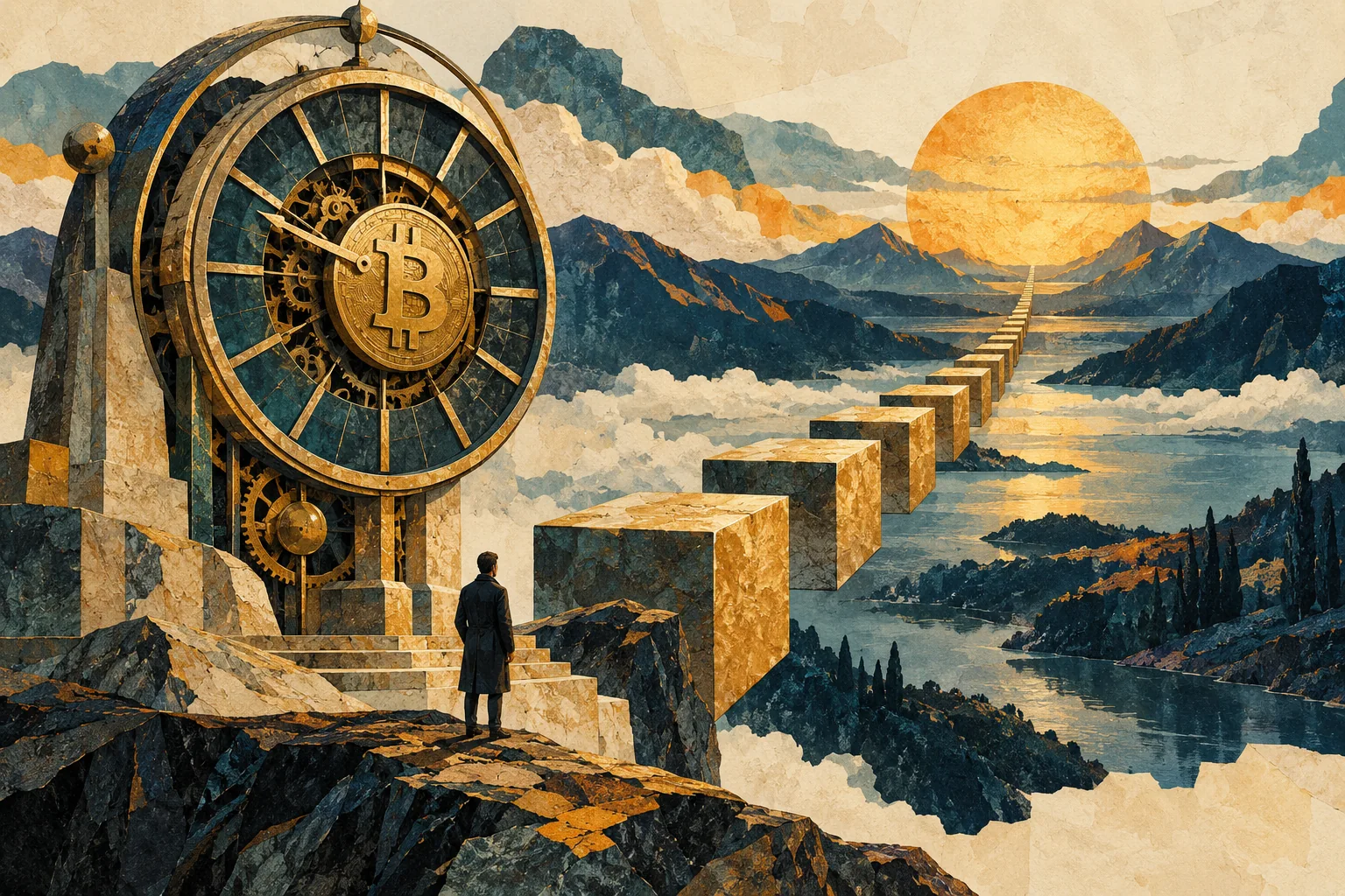 A Bitcoin clock and a sequence of blocks