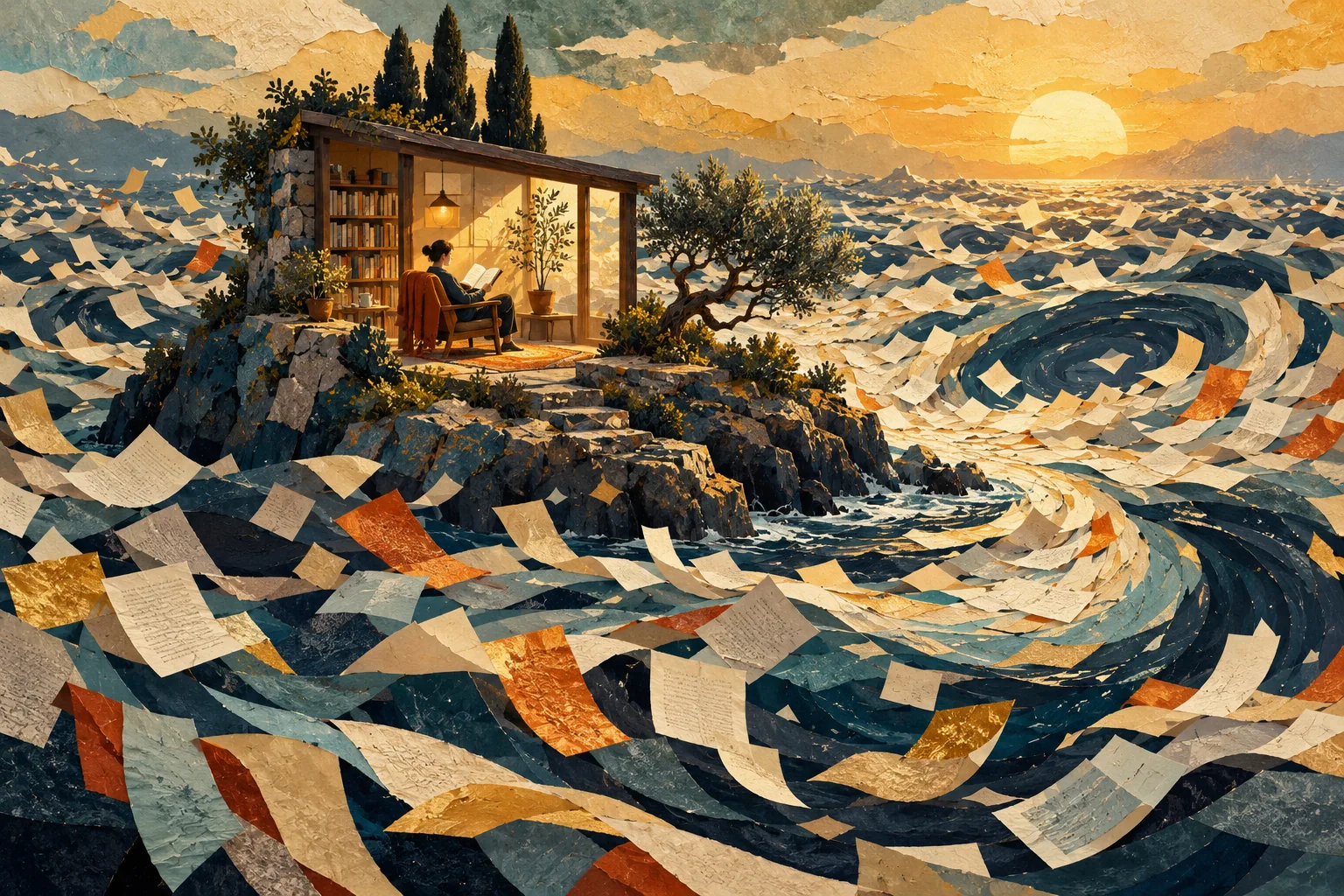 Conceptual editorial illustration for The Case for a Smaller Internet