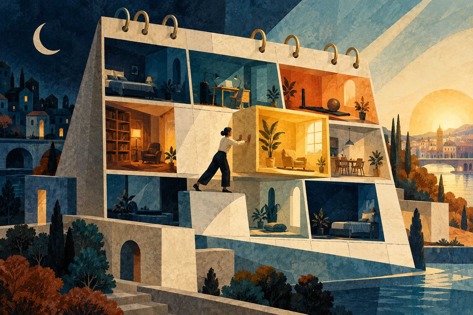 Conceptual editorial illustration for Your Calendar Is an Economic Document